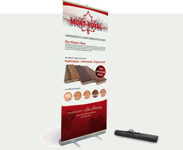 Impression grand format d'affiches de type roll-up